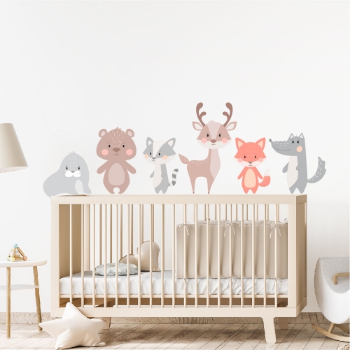 Erdei állatkák falmatrica